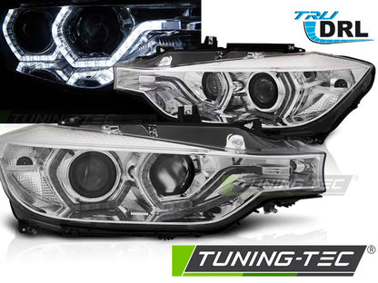 Tuning-Tec LED Tagfahrlicht Angel Eyes Scheinwerfer für BMW 3er F30/F31 11-15 chrom