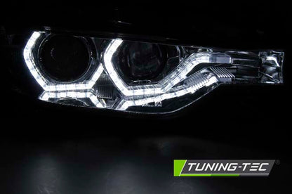 Tuning-Tec LED Tagfahrlicht Angel Eyes Scheinwerfer für BMW 3er F30/F31 11-15 chrom
