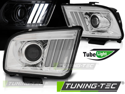 Tuning-Tec LED Tagfahrlicht Scheinwerfer für Ford Mustang IV 04-09 chrom