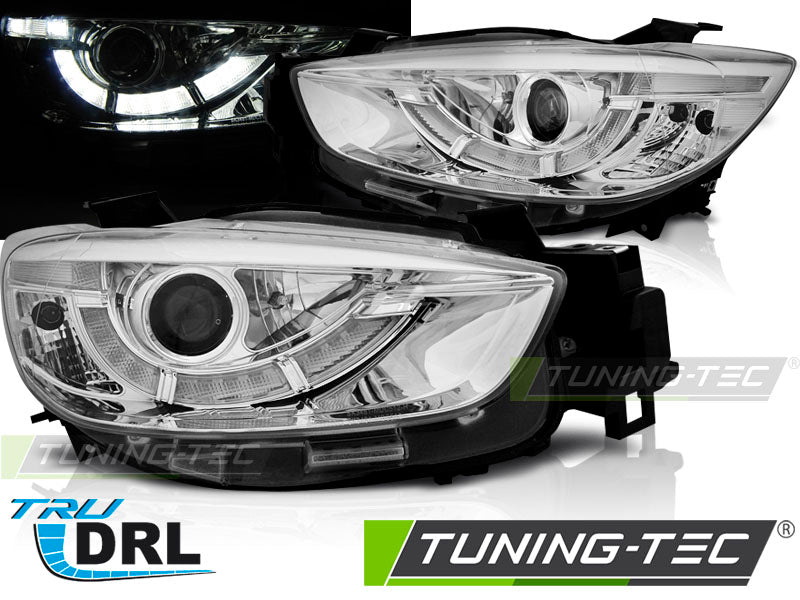 Tuning-Tec LED Tagfahrlicht Scheinwerfer für Mazda CX5 11-15 chrom