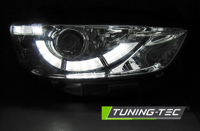 Tuning-Tec LED Tagfahrlicht Scheinwerfer für Mazda CX5 11-15 chrom