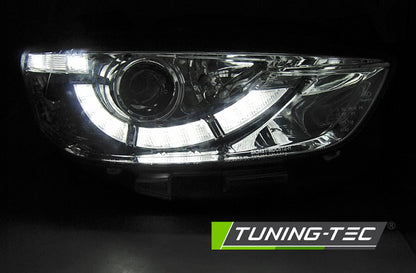 Tuning-Tec LED Tagfahrlicht Scheinwerfer für Mazda CX5 11-15 chrom