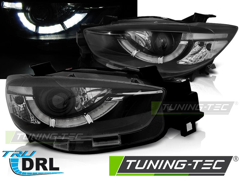 Tuning-Tec LED Tagfahrlicht Scheinwerfer für Mazda CX5 11-15 schwarz