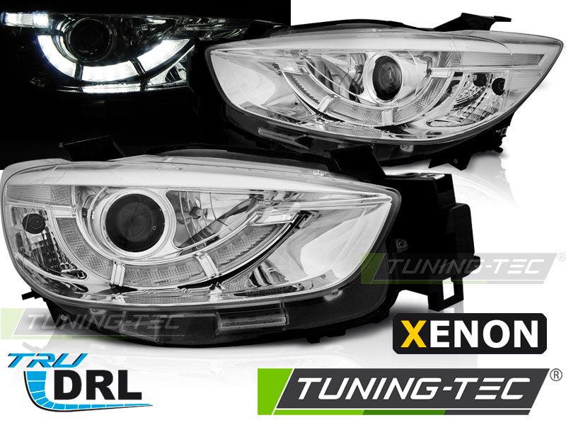 Tuning-Tec Xenon LED Tagfahrlicht Scheinwerfer für Mazda CX5 11-15 chrom