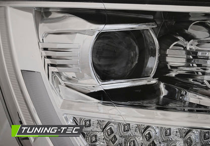 Tuning-Tec LED Tagfahrlicht Scheinwerfer für VW T6 15-19 chrom mit LED Blinker