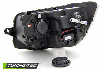 Tuning-Tec LED Tagfahrlicht Scheinwerfer für VW T6 15-19 schwarz mit LED Blinker
