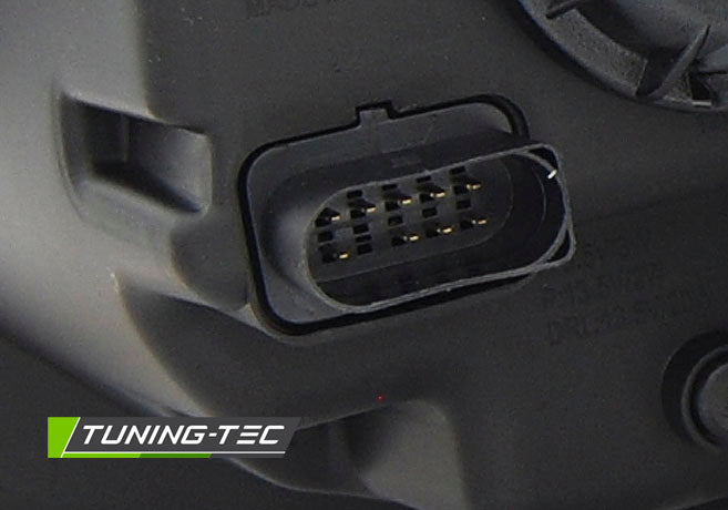 Tuning-Tec LED Tagfahrlicht Scheinwerfer für VW T6 15-19 schwarz mit LED Blinker