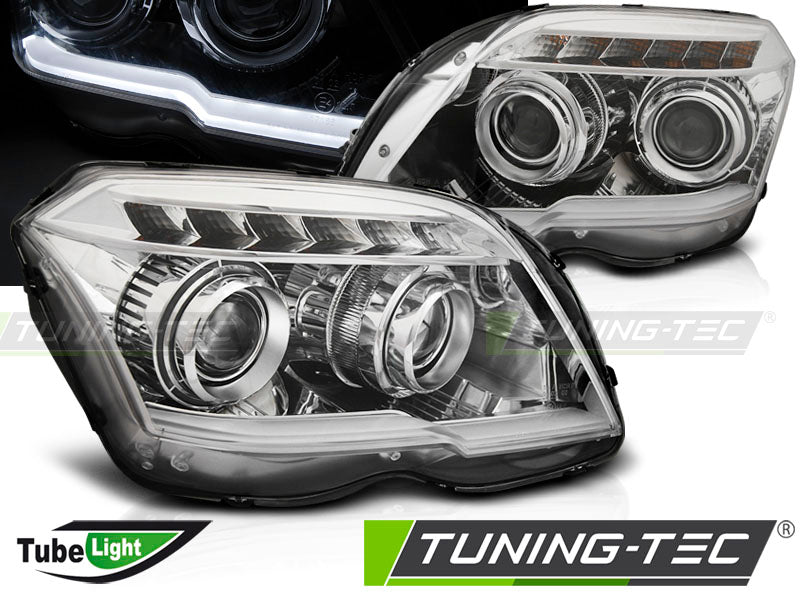 Tuning-Tec LED Tagfahrlicht Scheinwerfer für Mercedes Benz GLK X204 08-12 chrom