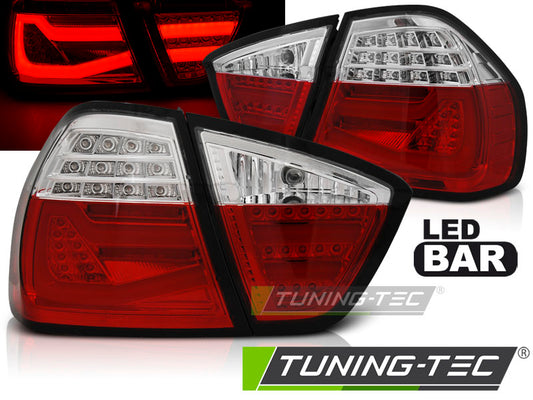 Tuning-Tec LED Lightbar Rückleuchten für BMW 3er E90 05-08 rot/klar
