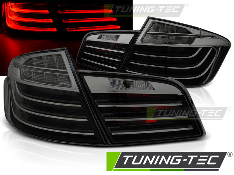 Tuning-Tec LED Lightbar Rückleuchten für BMW 5er F10 10-13 schwarz/chrom/rauch LCI Optik