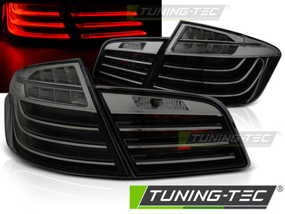 Tuning-Tec LED Lightbar Rückleuchten für BMW 5er F10 10-13 schwarz/chrom/rauch LCI Optik