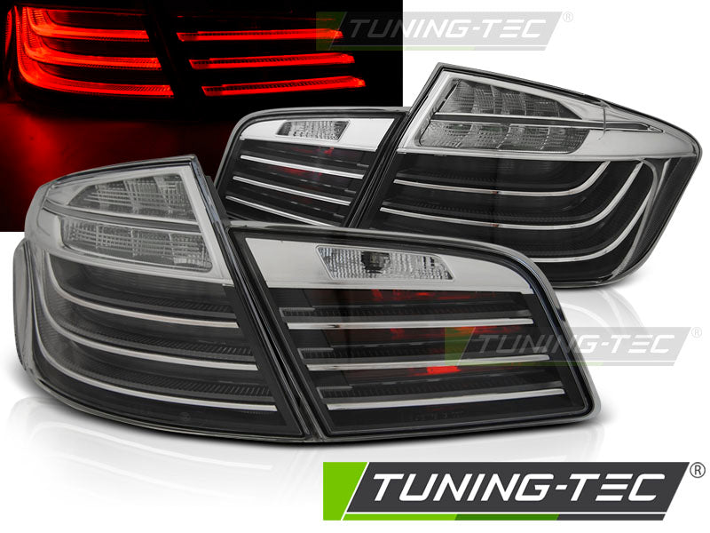 Tuning-Tec LED Lightbar Rückleuchten für BMW 5er F10 10-13 schwarz/chrom LCI Optik