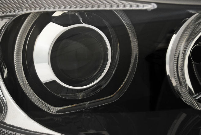 Tuning-Tec LED Angel Eyes Scheinwerfer für BMW 3er E90/E91 05-08 schwarz mit LED Blinker