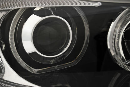 Tuning-Tec LED Angel Eyes Scheinwerfer für BMW 3er E90/E91 05-08 schwarz mit LED Blinker