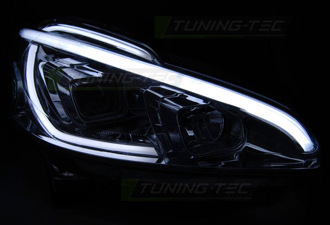 Tuning-Tec LED Tagfahrlicht Scheinwerfer für Peugeot 208 12-15 chrom mit LED Blinker