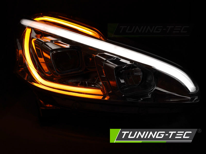 Tuning-Tec LED Tagfahrlicht Scheinwerfer für Peugeot 208 12-15 chrom mit LED Blinker