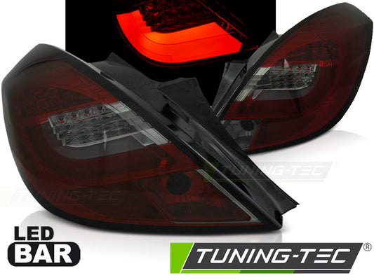 Tuning-Tec LED Lightbar Rückleuchten für Opel Corsa D (3-Türer) 06-14 rot/rauch