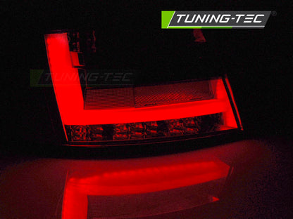 Tuning-Tec LED Lightbar Rückleuchten für Audi A6 4F (C6) 04-08 Limousine rot/klar (6Pin)