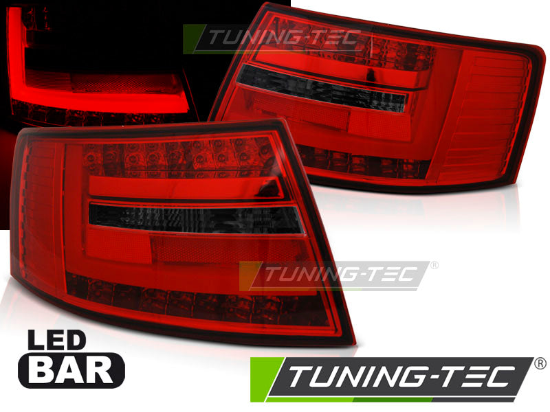 Tuning-Tec LED Lightbar Rückleuchten für Audi A6 4F (C6) 04-08 Limousine rot/rauch (7Pin)
