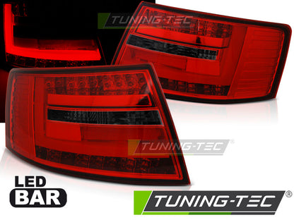 Tuning-Tec LED Lightbar Rückleuchten für Audi A6 4F (C6) 04-08 Limousine rot/rauch (7Pin)