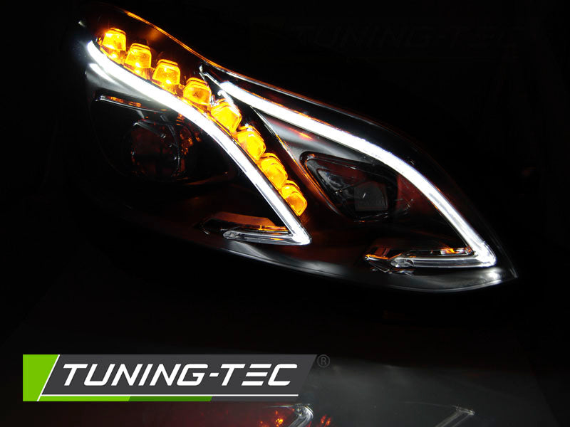 Tuning-Tec Voll LED Tagfahrlicht Scheinwerfer für Mercedes Benz E-Klasse W212 13-16 schwarz