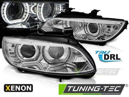 Tuning-Tec Xenon LED Tagfahrlicht Scheinwerfer für BMW 3er E92 / E93 Coupe/Cabrio 06-10 chrom