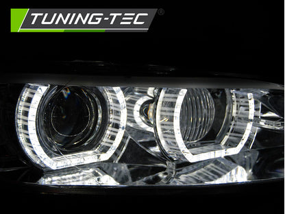 Tuning-Tec 3D Xenon LED Tagfahrlicht Angel Eyes Scheinwerfer für BMW 3er Coupe/Cabrio E92/E93 06-10 chrom