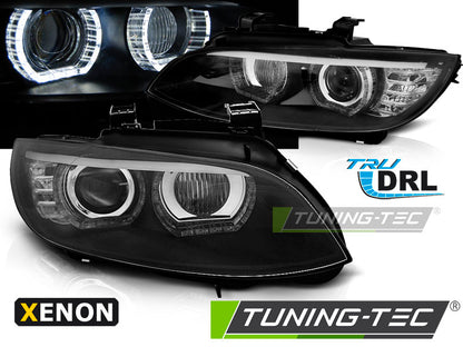 Tuning-Tec 3D Xenon LED Tagfahrlicht Angel Eyes für Scheinwerfer BMW 3er Coupe/Cabrio E92/E93 06-10 schwarz