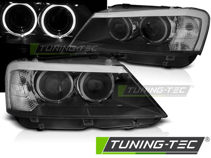 Tuning-Tec LED Tagfahrlicht Angel Eyes Scheinwerfer für BMW X3 F25 10-14 schwarz