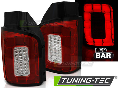 Tuning-Tec Voll LED Lightbar Rückleuchten für VW T6 15-19 rot/klar