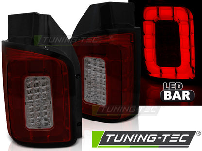 Tuning-Tec Voll LED Lightbar Rückleuchten für VW T6 15-19 rot/rauch