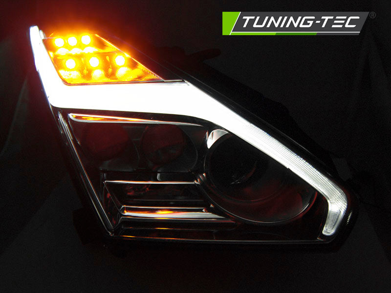 Tuning-Tec Voll LED Tagfahrlicht Scheinwerfer für Nissan GTR 08-13 chrom