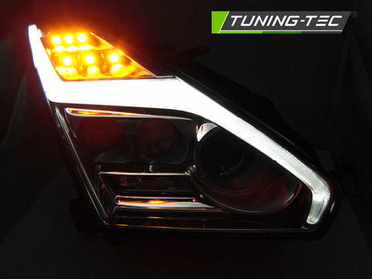 Tuning-Tec Voll LED Tagfahrlicht Scheinwerfer für Nissan GTR 08-13 chrom