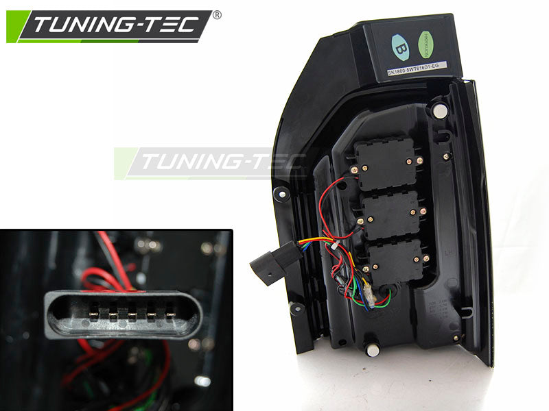 Tuning-Tec Voll LED Lightbar Rückleuchten für VW T6 15-19 chrom/klar mit dynamischem Blinker