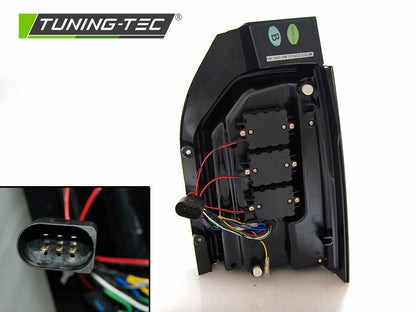 Tuning-Tec Voll LED Lightbar Rückleuchten für VW T6 15-19 chrom/klar mit dynamischem Blinker