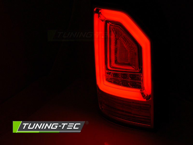 Tuning-Tec Voll LED Lightbar Rückleuchten für VW T6 15-19 rot/klar mit dynamischem Blinker