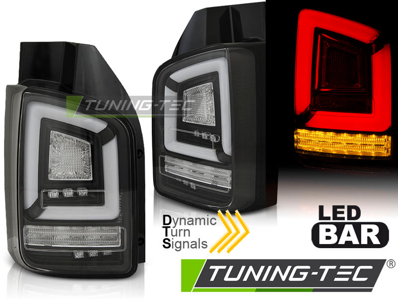 Tuning-Tec Voll LED Lightbar Rückleuchten für VW T6 15-19 schwarz / dynamischen Blinker