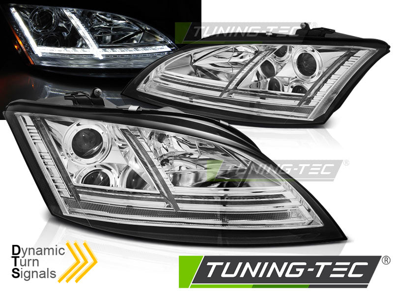 Tuning-Tec LED Tagfahrlicht Scheinwerfer für Audi TT 8J 06-10 chrom