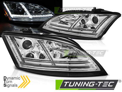 Tuning-Tec LED Tagfahrlicht Scheinwerfer für Audi TT 8J 06-10 chrom