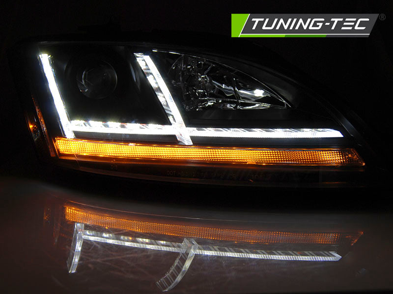 Tuning-Tec LED Tagfahrlicht Scheinwerfer für Audi TT 8J 06-10 schwarz
