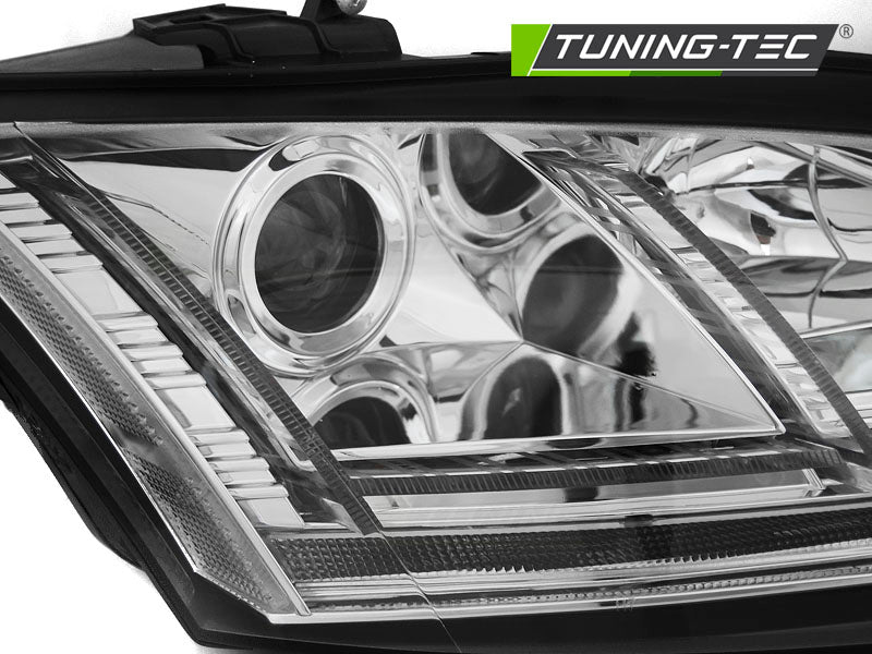 Tuning-Tec Xenon LED Tagfahrlicht Scheinwerfer für Audi TT 8J 06-10 chrom