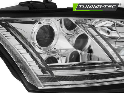 Tuning-Tec Xenon LED Tagfahrlicht Scheinwerfer für Audi TT 8J 06-10 chrom
