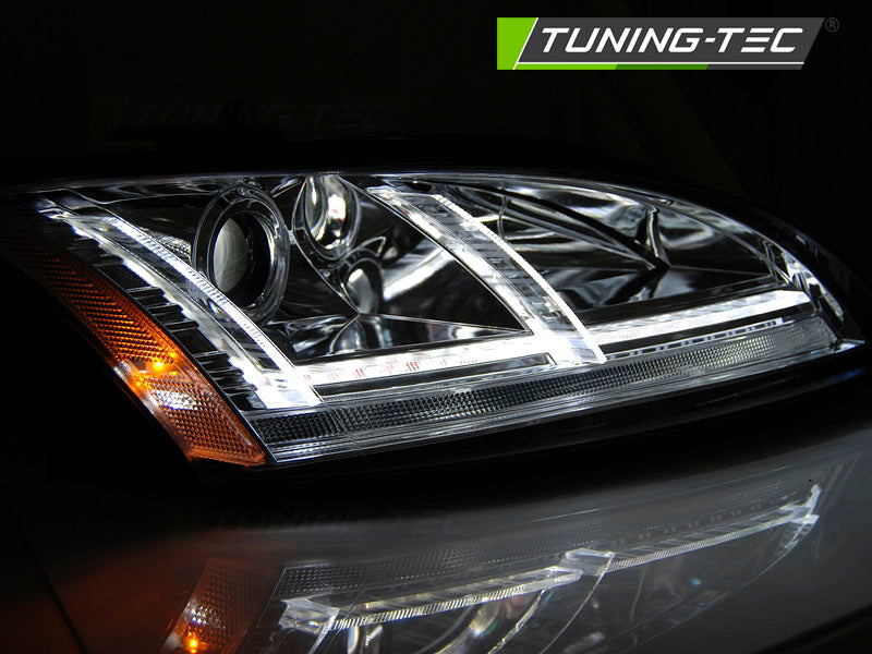 Tuning-Tec Xenon LED Tagfahrlicht Scheinwerfer für Audi TT 8J 06-10 chrom