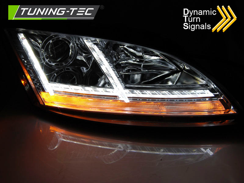 Tuning-Tec Xenon LED Tagfahrlicht Scheinwerfer für Audi TT 8J 06-10 chrom
