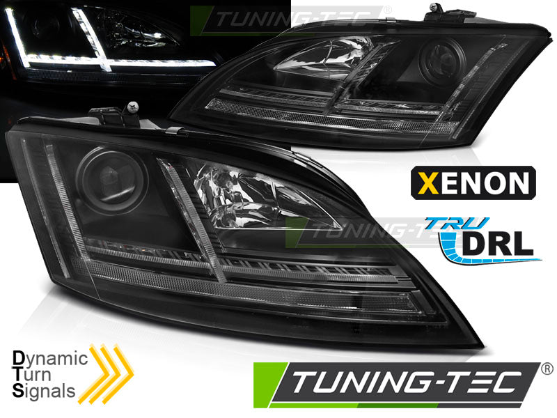 Tuning-Tec Xenon LED Tagfahrlicht Scheinwerfer für Audi TT 8J 06-10 schwarz