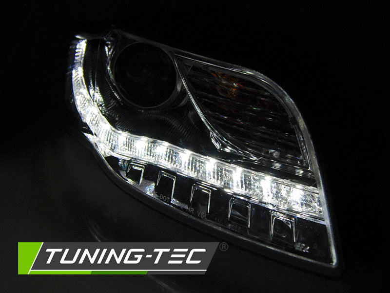 Tuning-Tec LED Tagfahrlicht Scheinwerfer für Audi A4 B7 05-08 chrom