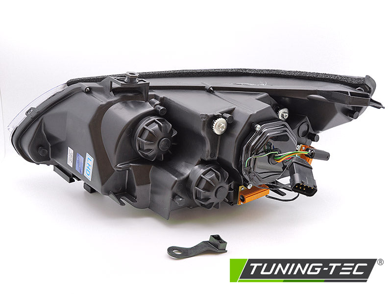 Tuning-Tec 3D LED Angel Eyes Scheinwerfer für BMW 5er E60 / E61 03-07 schwarz mit LED Blinker