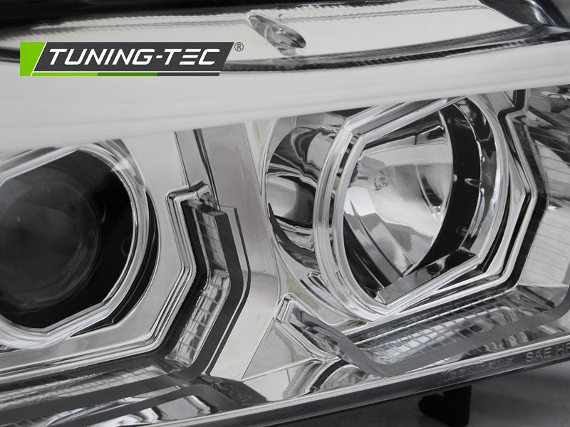 Tuning-Tec 3D LED Angel Eyes Scheinwerfer für BMW 3er E90/E91 05-08 chrom mit LED Blinker