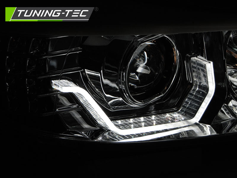 Tuning-Tec 3D LED Angel Eyes Scheinwerfer für BMW 3er E90/E91 05-08 chrom mit LED Blinker