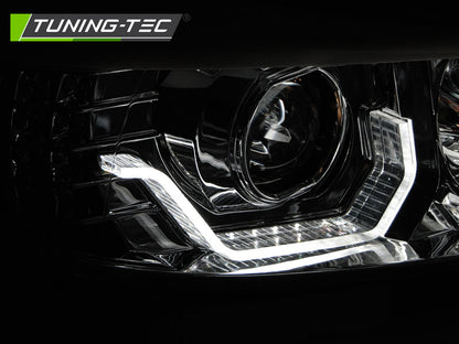 Tuning-Tec 3D LED Angel Eyes Scheinwerfer für BMW 3er E90/E91 05-08 chrom mit LED Blinker